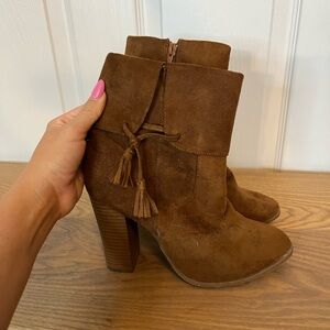 Brown Suede Ankle Boots